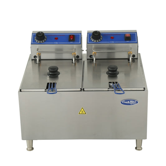 Atosa ACEF-32 32 lb Electric Countertop Fryer (Dual Tank)