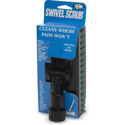 Carlisle 36530014 8" Blue Dupont Tynex Swivel Scrub Heavy-Duty General Use w/ Nylon Filament
