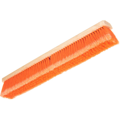 Carlisle 36222424 24" Flo-Pac Hardwood Push Broom Head with Orange Heavy Polypropylene Center
