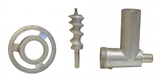 Omcan 10054 Grinder Head Cylinder, Ring, and Worm Attachment for Mixers