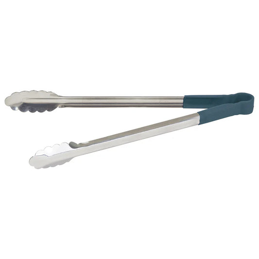 Winco UTPH-16B 16" Blue Stainless Steel Utility Tong, Polypropylene Handle