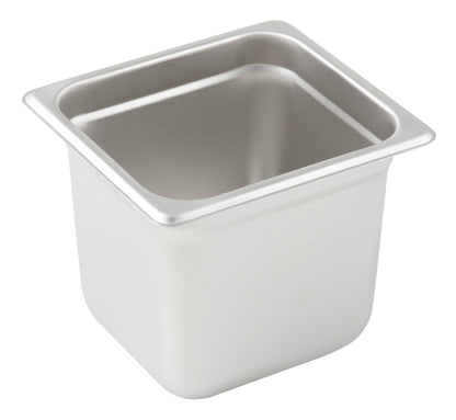 Winco SPJM-606 1/6 Size Stainless Steel Anti-jam Steam Pan