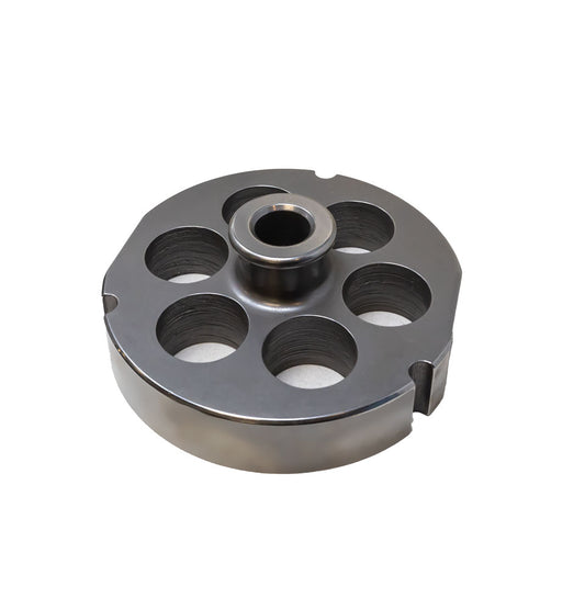 Omcan 11180 #52 Three Notches/Two Flat Sides Stainless Steel Machine Plate with Hub, 31.4mm (1 1/4")
