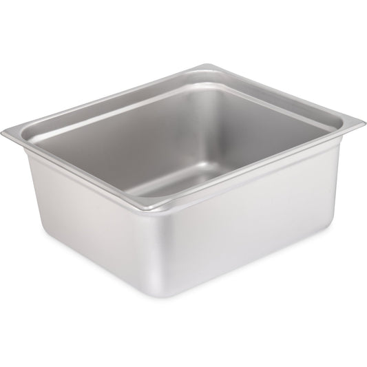 Carlisle 607236 2/3 Size Stainless Steel DuraPan Light Gauge Stainless Steel Steam Table Hotel Pan, 6" Deep