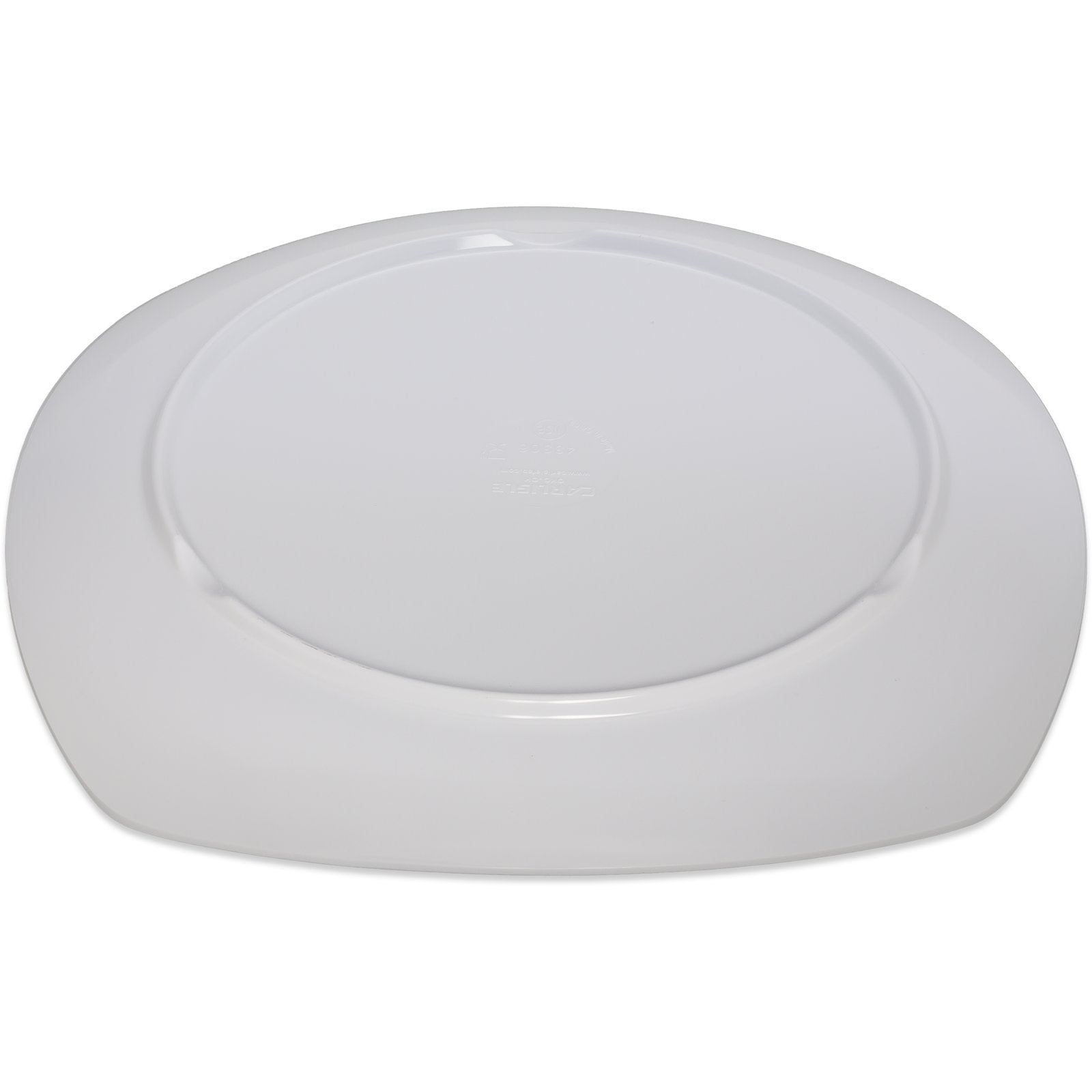 Carlisle 4330602 9.5" White Upturned Corner Square Melamine Medium Plate