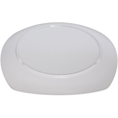 Carlisle 4330602 9.5" White Upturned Corner Square Melamine Medium Plate