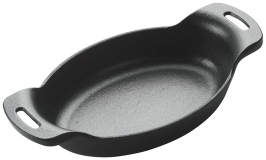 Winco CASM-7O 16 oz. 7-3/8" x5-3/8" Matte Black Enamel Mini Cast Iron Induction Server
