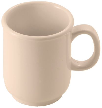 Winco MMU-8 8 oz. Tan Melamine Bulbous Mugs
