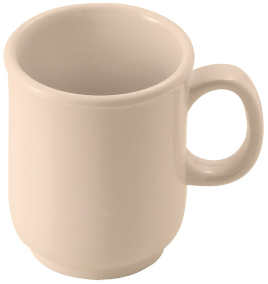Winco MMU-8 8 oz. Tan Melamine Bulbous Mugs
