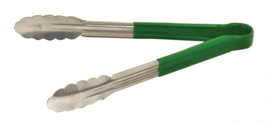Omcan 80544 12-inch Green Plastic Handle Heavy-Duty Utility Tong