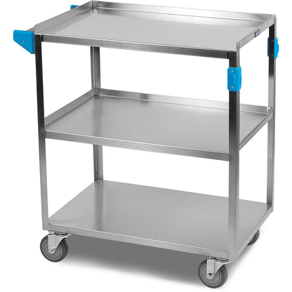 Carlisle UC3031827 17.9" x 26.8" 3 Shelf Stainless Steel Utility Cart