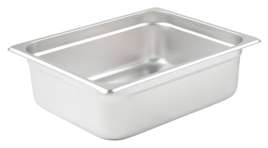 Winco SPJP-204 Half-size Stainless Steel Anti-jam Steam Pan, 4" Deep