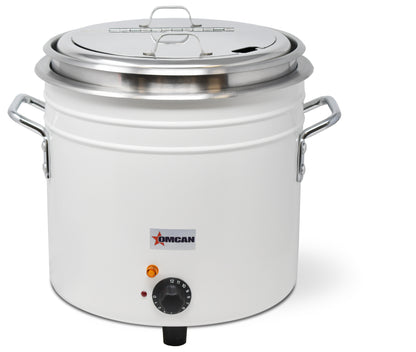 Omcan 46708 11 Qt White Retro Soup Warmer/Rethermalizer