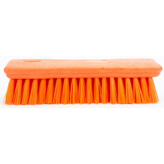 Carlisle 42024EC24 8" Orange Comfort Grip Hand Scrub Brush