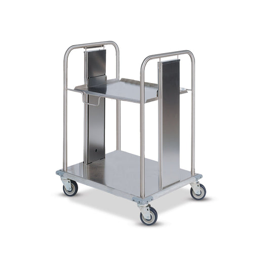 Dinex DXPIDRS2020 Stainless Steel DineXpress Shelf Mobile Rack Dispenser 20" x 20" Rack Size