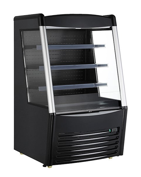 Omcan 47514 13.77 cu.ft. 36" Black Grab-and-Go Open Refrigerated Self-Serve Display Case