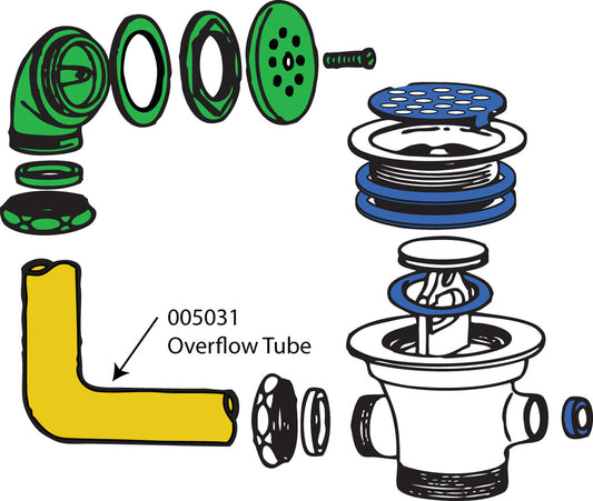 BK Resources 005031 Overflow Tube for Lever Drain