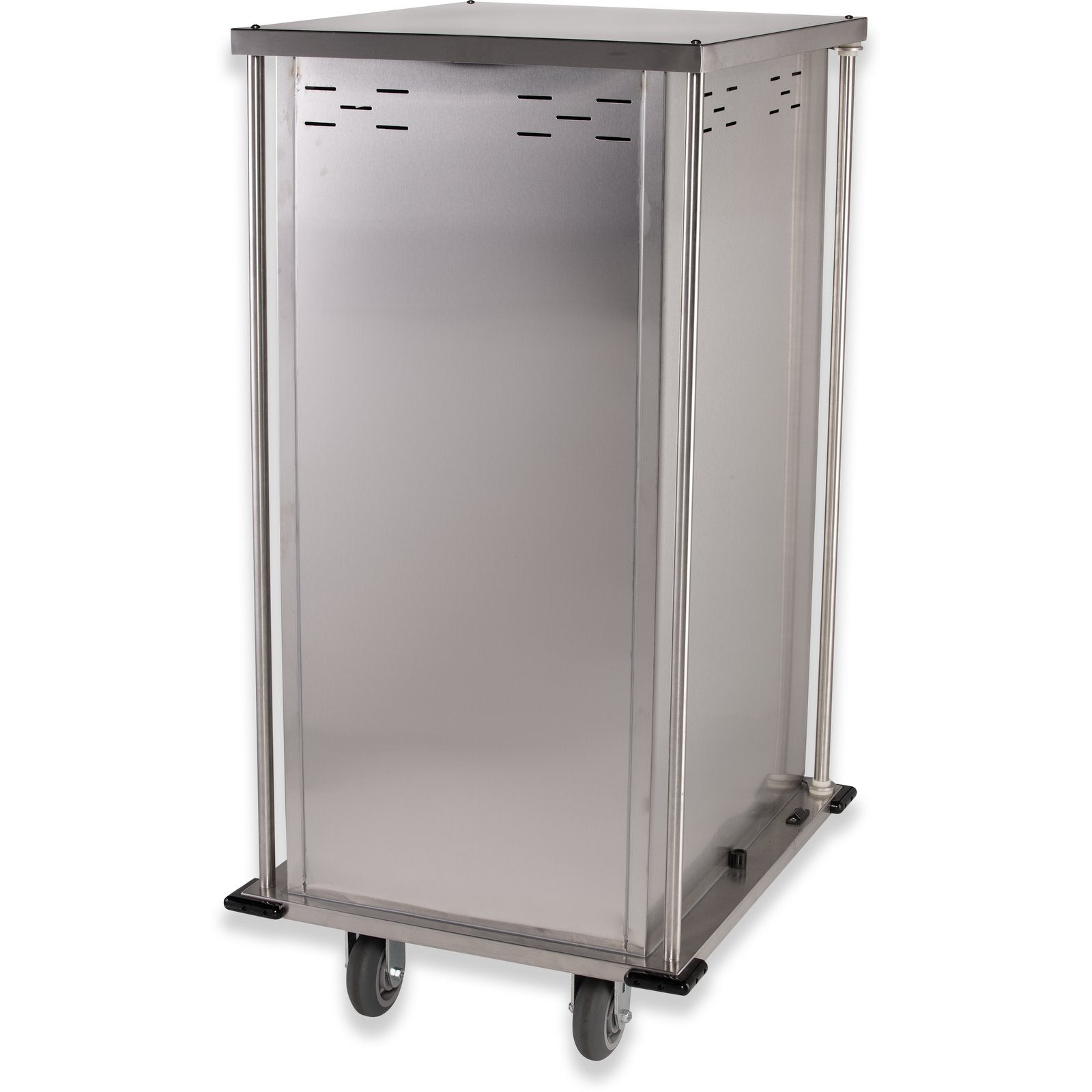 Dinex DXPTQC2T1D20 2 Trays Per Slide 20 Trays Single Door Stainless Steel Dinex Totally Quiet Compact Meal Delivery Cart