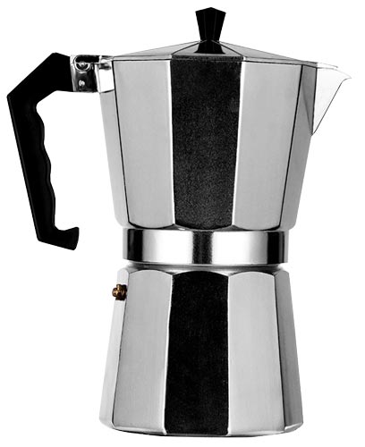 Omcan 47437 Aluminum Alloy Stove Top Espresso Maker (6 Cups)