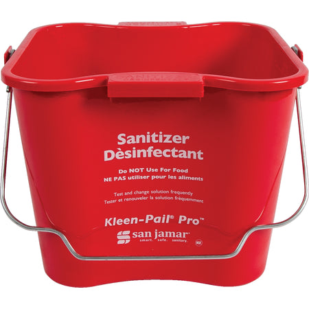 San Jamar KPP196RD 6 Qt. Red Kleen-Pail Pro Bucket