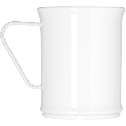 Carlisle PCD79602 9.6 oz White Polycarbonate Handled Mug