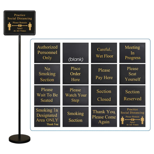 Winco HTS-60K 60" Hostess Sign w/ 15 Message Variations