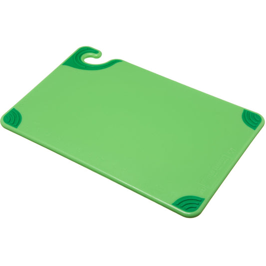 San Jamar CBG121812GN 12" x 18" x 0.5" Green Saf-T-Grip Cutting Board