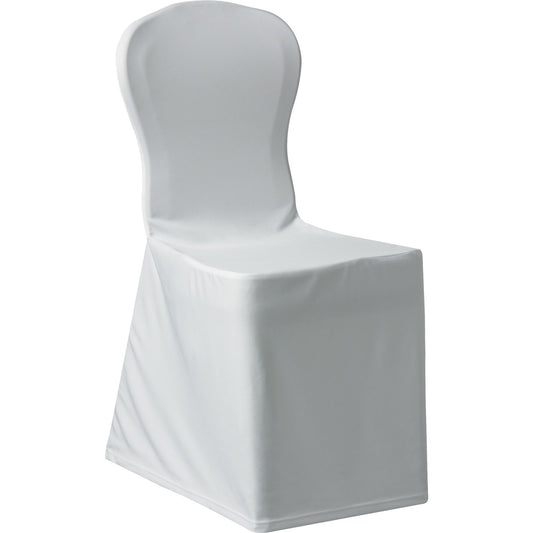 Carlisle 5451CC010 22" x 17.5" x 36.5" White Polyester Silhouette Chair Cover
