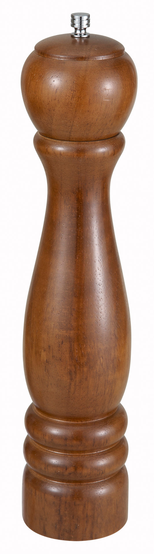 Winco WPM-12 12" Traditional Pepper Mill, Oak Finish