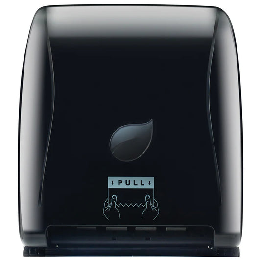 Winco TDAC-8K Black Pur-Clean Auto Cut Roll Towel Dispenser