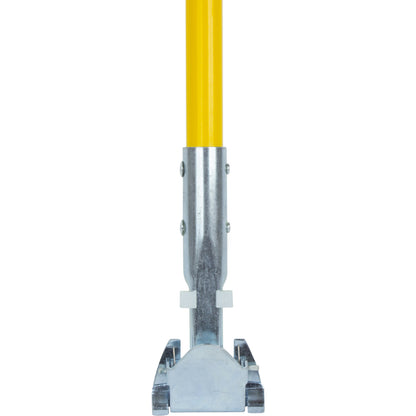 Carlisle 362113EC04 60" Yellow Fiberglass Dust Mop Handle with Clip-On Connector