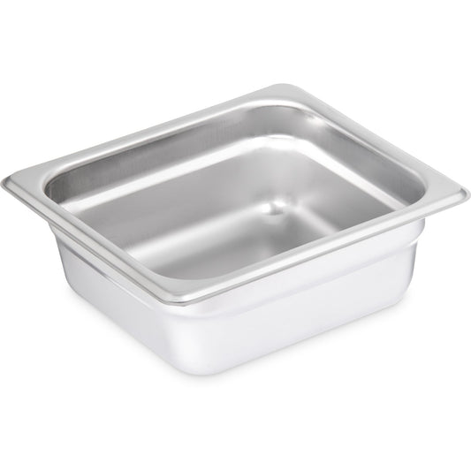 Carlisle 607162 1/6 Size Stainless Steel DuraPan Light Gauge Steam Table Hotel Pan, 2.5" Deep