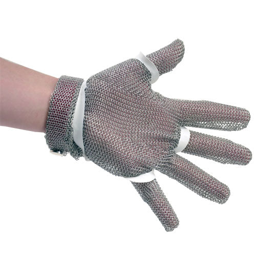 Omcan 44351 Medium Mesh Glove with Red Silicone Strap