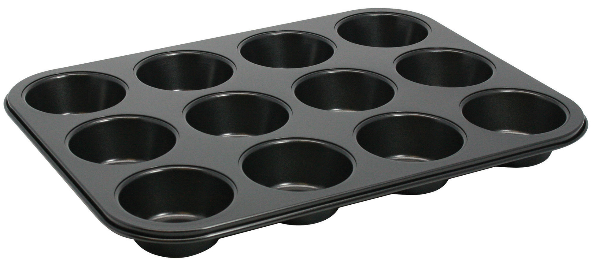 Winco AMF-12NS 3 oz. Carbon Steel 12 Cup Muffin Pan, Non-stick