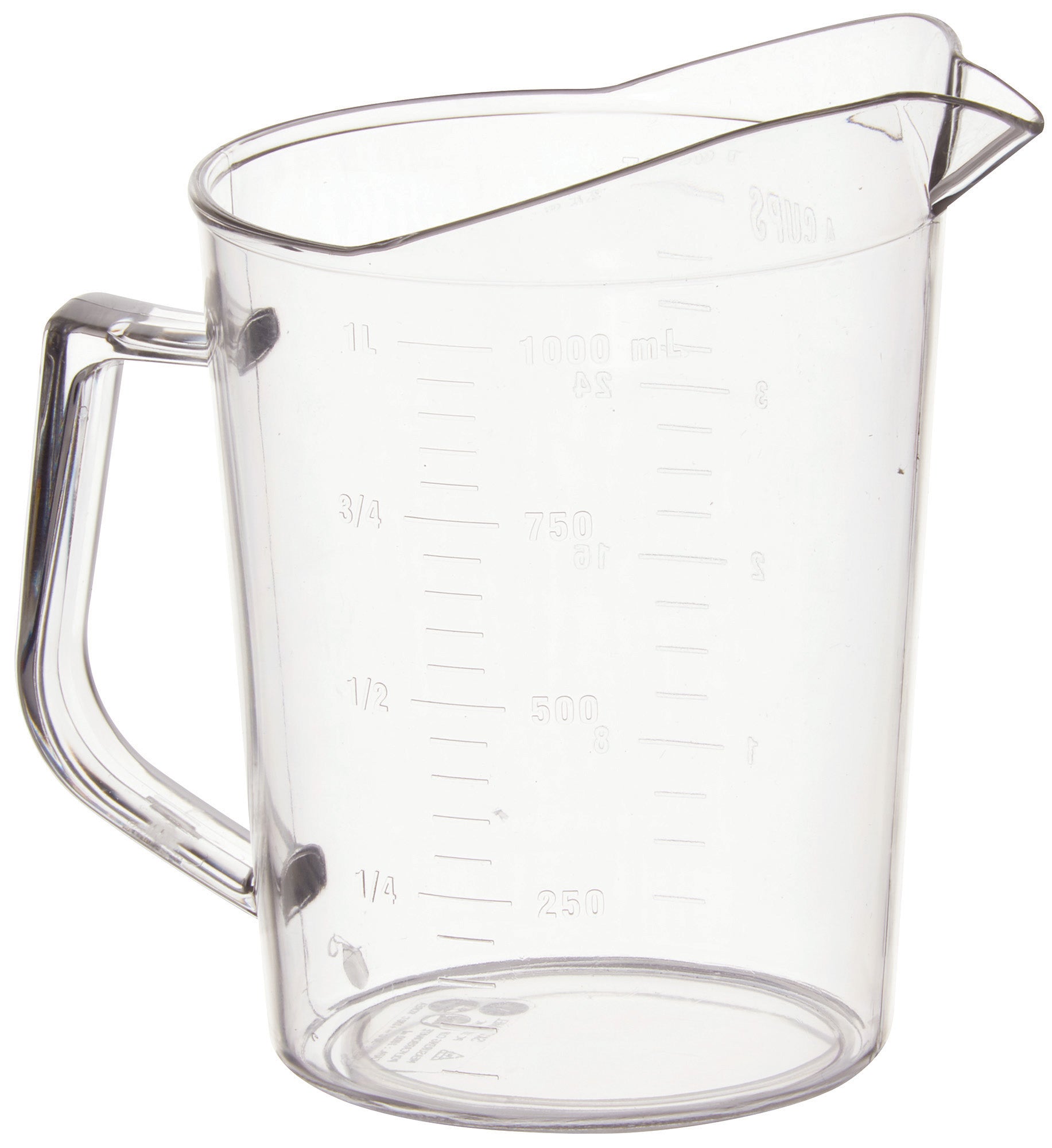 Winco PMU-100 1 Qt. Polycarbonate Measuring Cup