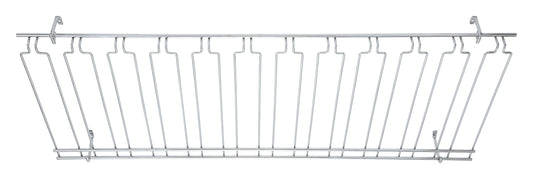 Winco GHC-1848 18" x 48" x 4" Chrome-Plated 11-Channel Overhead Glass Rack