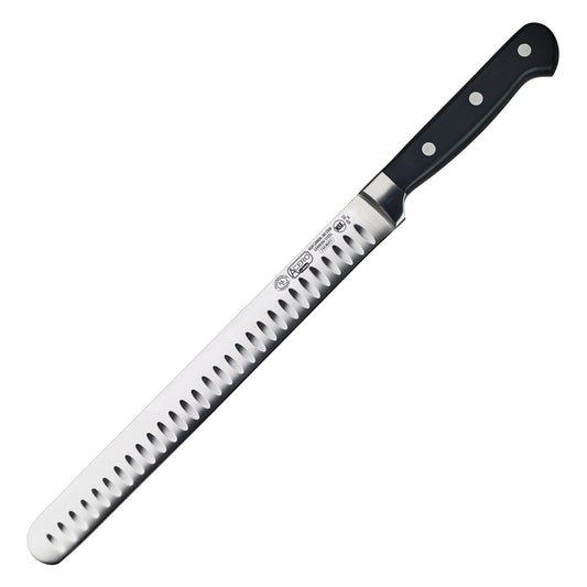 Winco KFP-102 10" Triple Riveted Fish/Roast Slicer w/ Granton Edge