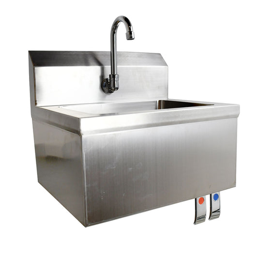 Omcan 46319 Fabricated Hand Sink with Knee Valve Assembly