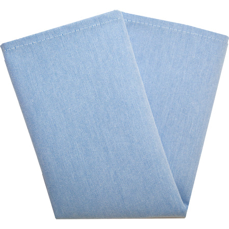 Snap Drape 54241822NH002 18" x 22" Blue 50% Spun Polyester/50% Filament Chambray Solid Napkin