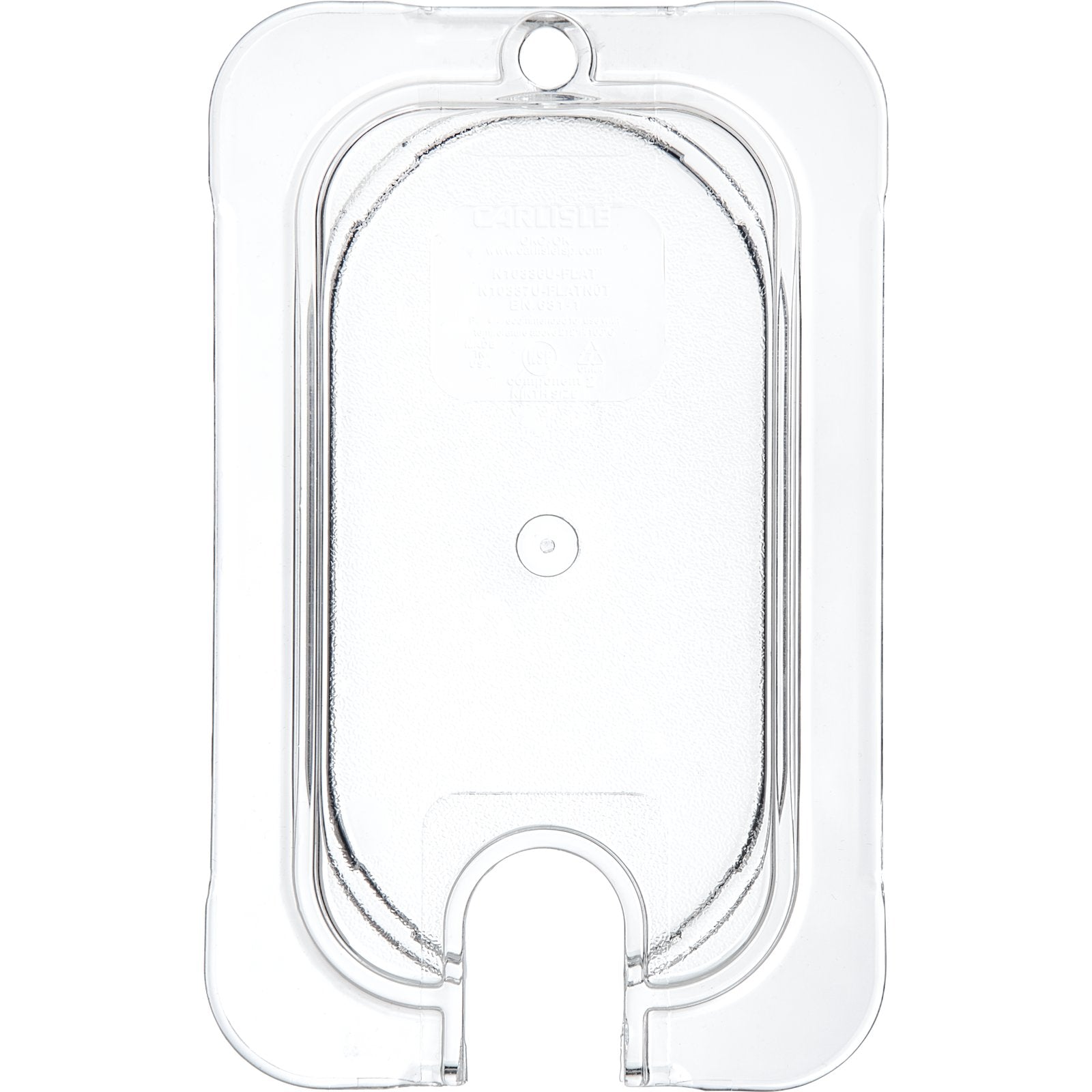 Carlisle 10337U07 1/9 Size Clear Polycarbonate StorPlus Notched Universal Lid