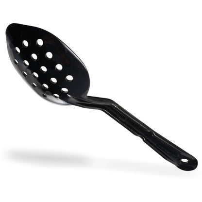 Carlisle 442603 13" Black High Heat Plastic Perforated High Heat Serving Spoon