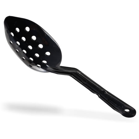 Carlisle 442603 13" Black High Heat Plastic Perforated High Heat Serving Spoon