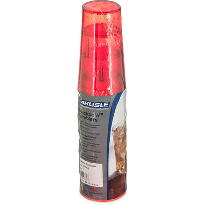 Carlisle 5212-8110 12 oz Ruby SAN Stackable Tumbler - Cash & Carry (6/pk)