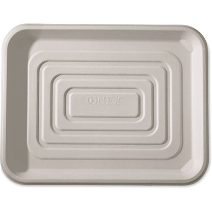 Dinex DXTR1418D42 14" x 18" Ivory Bagasse Disposable Tray (100/cs)