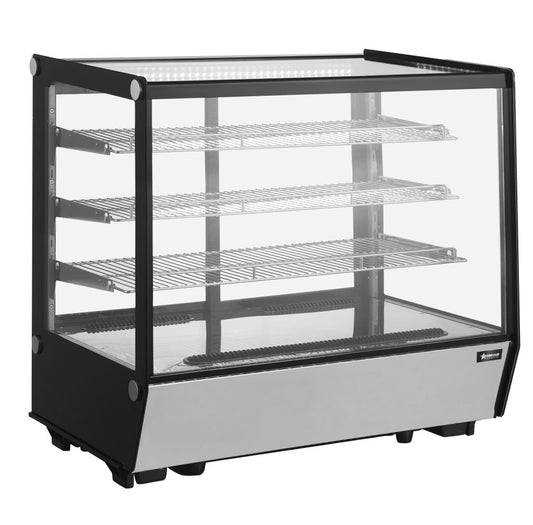 Omcan 47963 6.5 cu. ft. (186 Liters) 35" Square Glass Countertop Refrigerated Display