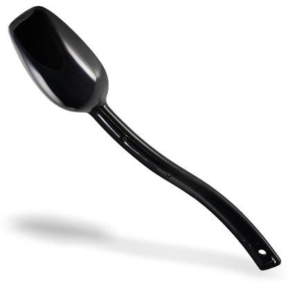 Carlisle 447003 0.8 oz 10" Black Polycarbonate Solid Spoon