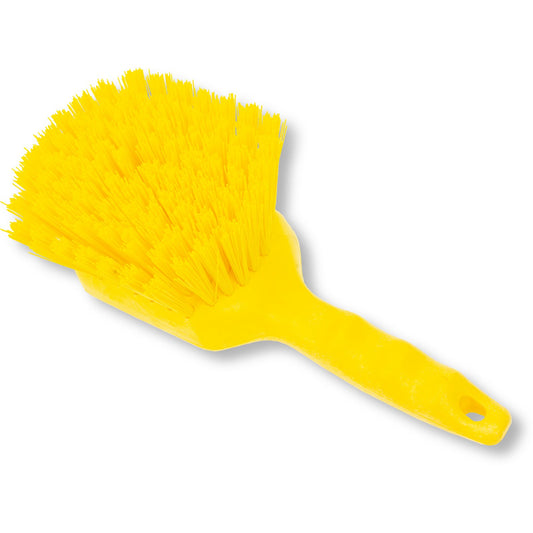 Carlisle 40541EC04 8" Yellow Sparta Color Coded Floater Scrub Brush