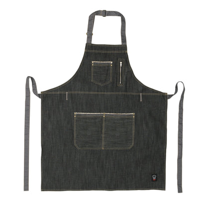 Winco BADN-3430 34.5" x 30.25" Denim Bib Apron