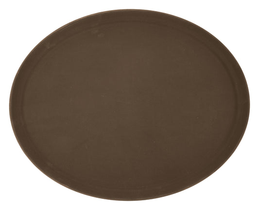Winco TFG-2622N 26" x 22" Brown Premium Fiberglass Non-Slip Tray