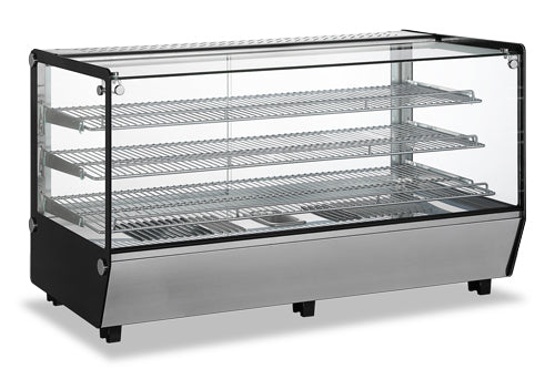 Omcan 47428 9cu.ft. / 252L 6-inch Square Glass Countertop Display Warmer